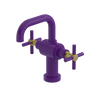 Rubinet Single Hole Dual Handle Lav. Set. (less drain) Purple Haze