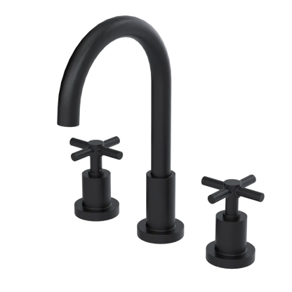 Rubinet Widespread Kitchen Set with LaSalle Spout Matt Black