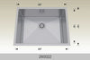 Bosco 260022 22" Stainless Steel Undermount Kitchen Sink