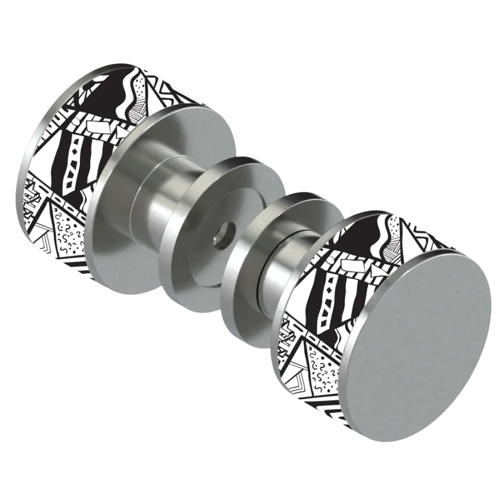 Rubinet Shower Door Knob (set) Satin Nickel