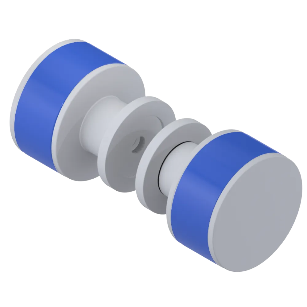 Rubinet Shower Door Knob (set) Matt White