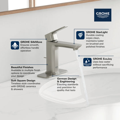 GROHE Cubeo Cubeo Single Hole Single Handle M-Size Bathroom Faucet, 1.2 gpm (4.5L/min)
