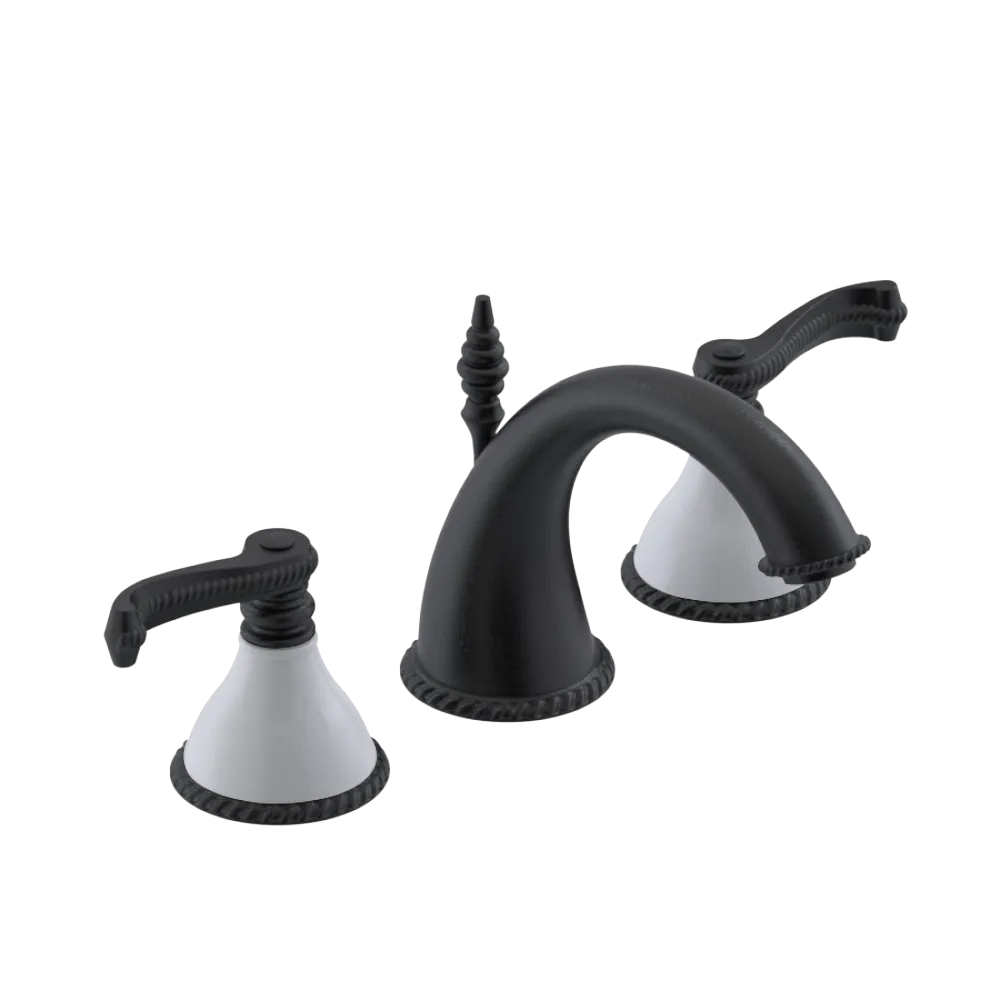 Rubinet Widespread Lav. Set. (less drain) Matt Black