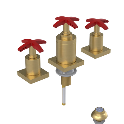 Rubinet Bidet Fitting with Spray, Diverter, and Vacuum Breaker (less drain) Satin Brass