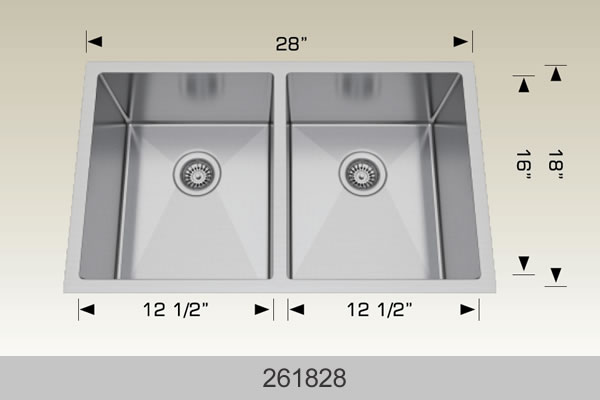 Bosco 261828 28" Stainless Steel Undermount Kitchen Sink
