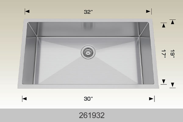 Bosco 261932 32" Stainless Steel Double Bowl Kitchen Sink