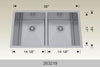 Bosco 263219 32" Stainless Steel Double Bowl Kitchen Sink