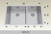 Bosco 263318 33" Stainless Steel Double Bowl Kitchen Sink