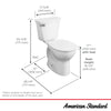 American Standard Cadet® PRO Two-Piece 1.6 gpf/6.0 Lpf Chair Height Round Front Toilet Less Seat