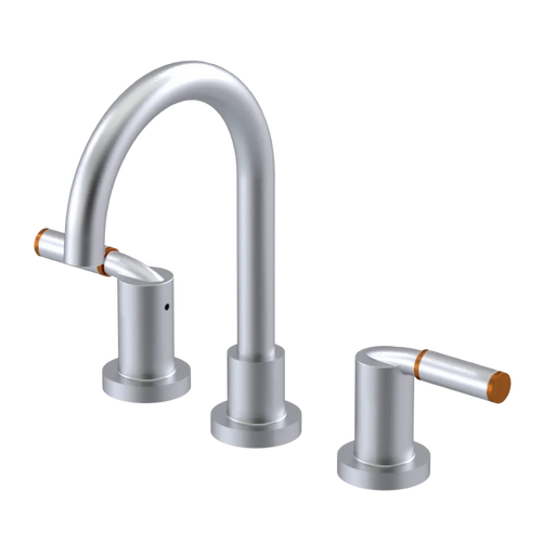 Rubinet Widespread Lav set (less drain) Satin Chrome