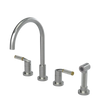 Rubinet Widespread Kitchen Set with Hand Spray Satin Nickel