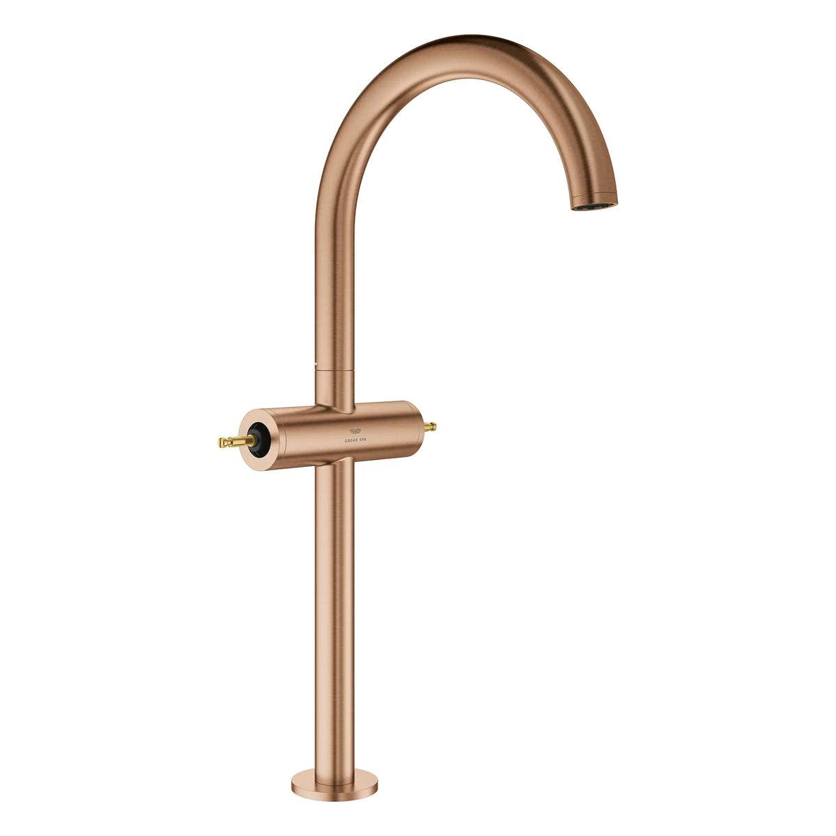 GROHE Atrio New Atrio Single Hole Two-Handle Vessel Sink Faucet without Handles, 1.2 GPM (4.5 L/min) – 21161 Brushed Warm Sunset