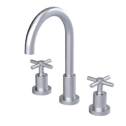 Rubinet Widespread Kitchen Set with LaSalle Spout Satin Chrome