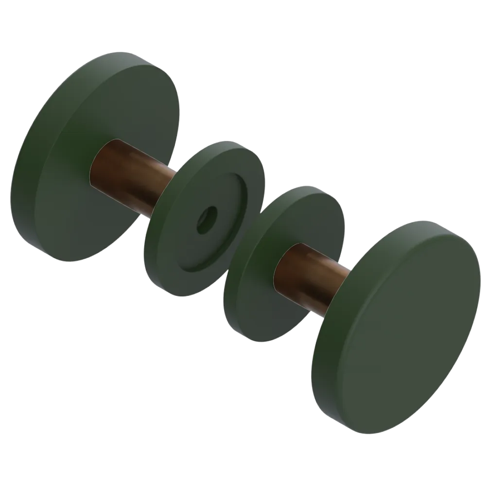 Rubinet Shower Door Knob (set) Green Envy
