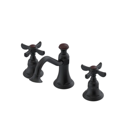 Rubinet Widespread Lav. Set. (less drain) Matt Black