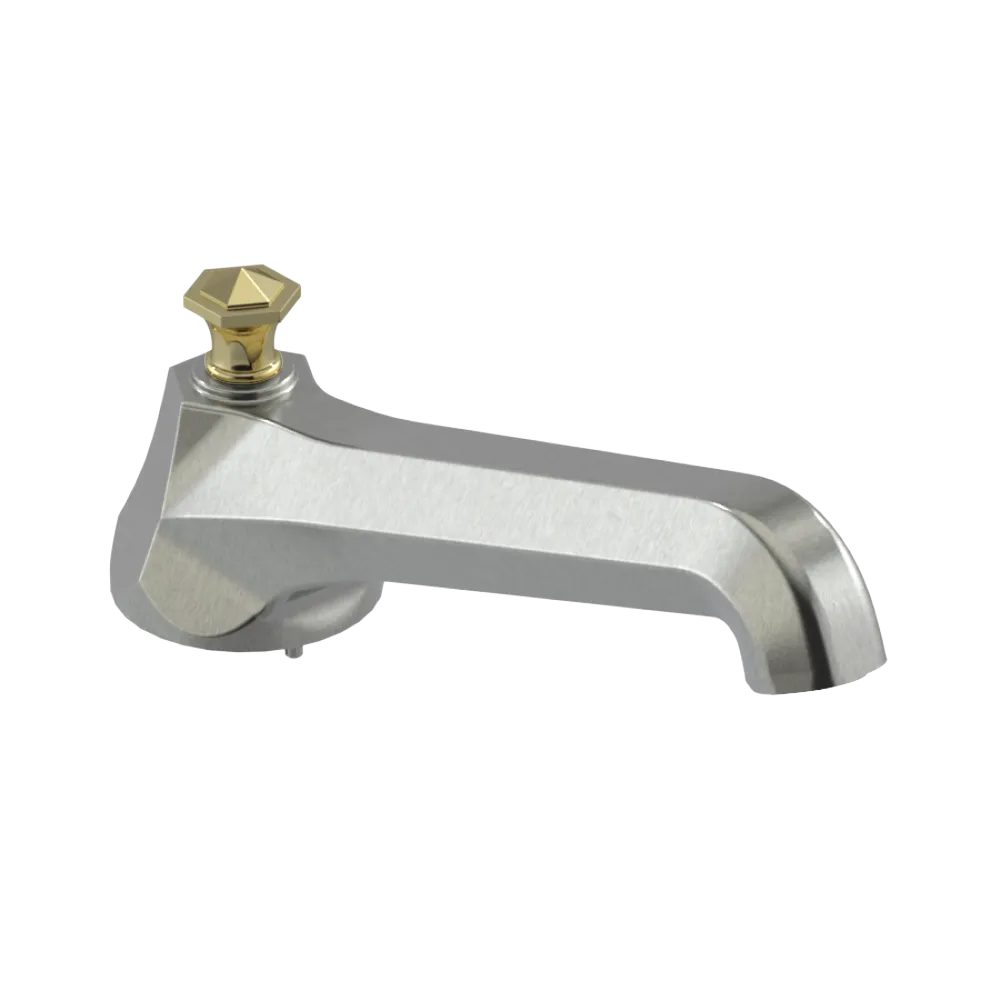 Rubinet Tub Filler Spout Deck Mount Satin Nickel