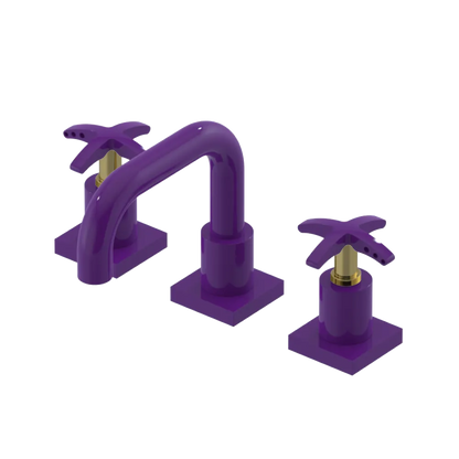 Rubinet Widespread Lav. Set. with Genesis spout (less drain) Purple Haze