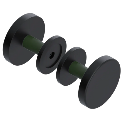 Rubinet Shower Door Knob (set) Matt Black