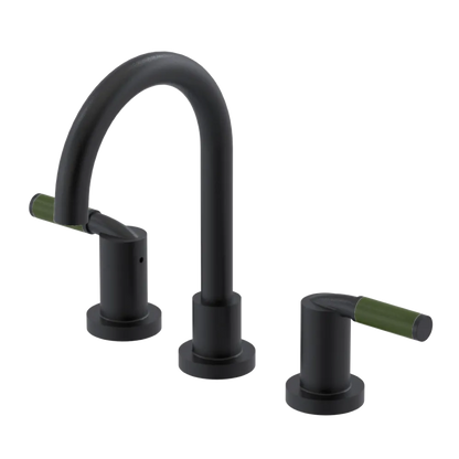 Rubinet Widespread Lav set (less drain) Matt Black