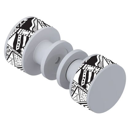 Rubinet Shower Door Knob (set) Matt White