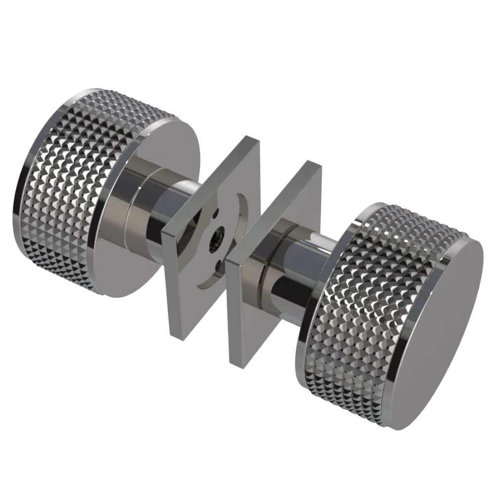 Rubinet Shower Door Knob (set) Polished Nickel