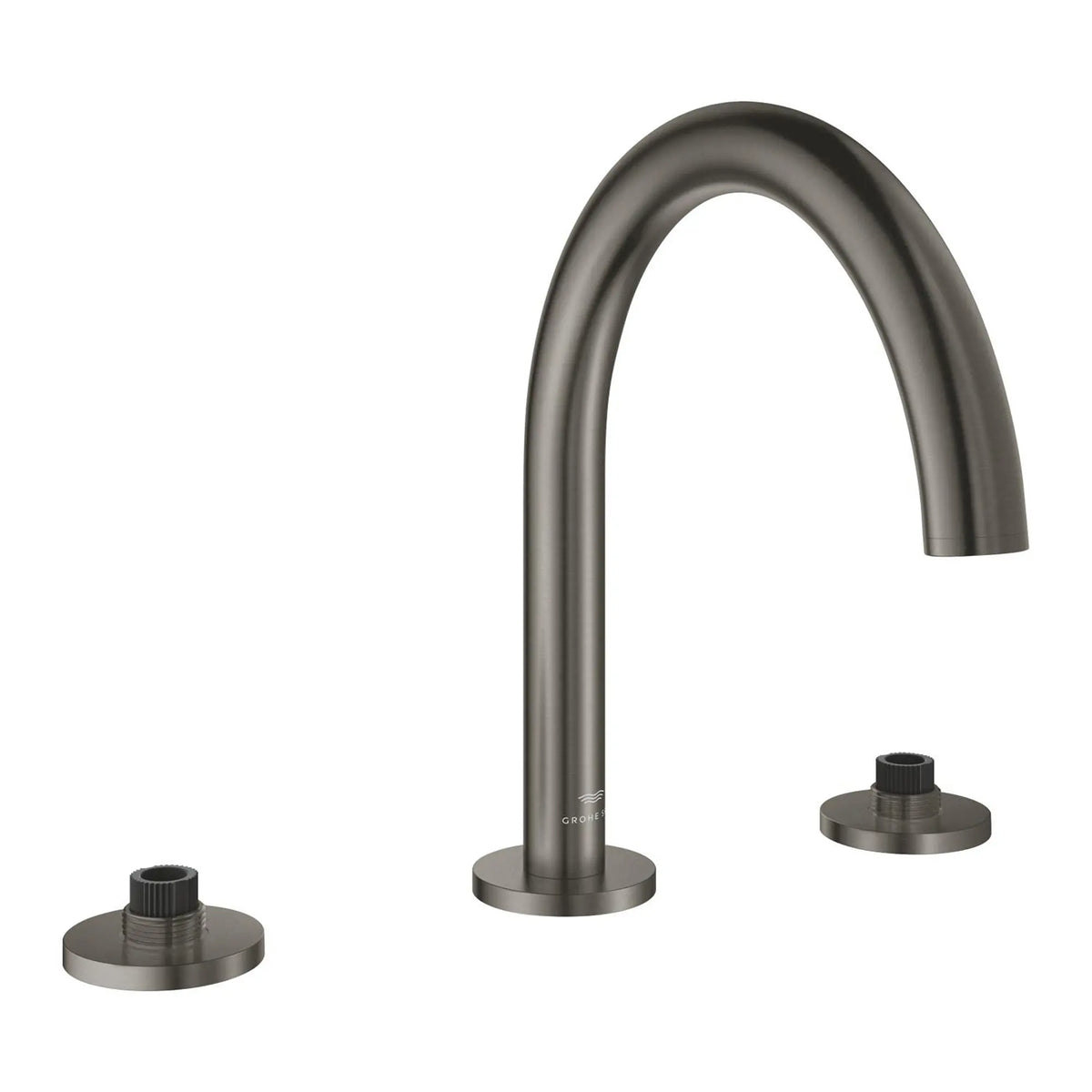GROHE Atrio New Atrio 3-Hole 2-Handle Deck Mount Roman Tub Faucet without Handles – 25273 Brushed Hard Graphite