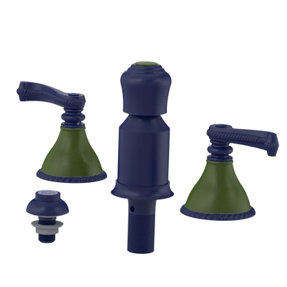 Rubinet Bidet Fitting with Spray, Diverter, and Vacum Breaker (Less Drain) Midnight Blue