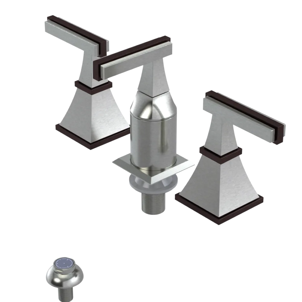 Rubinet Bidet Fitting with Spray, Diverter, and Vacum Breaker (Less Drain) Satin Nickel