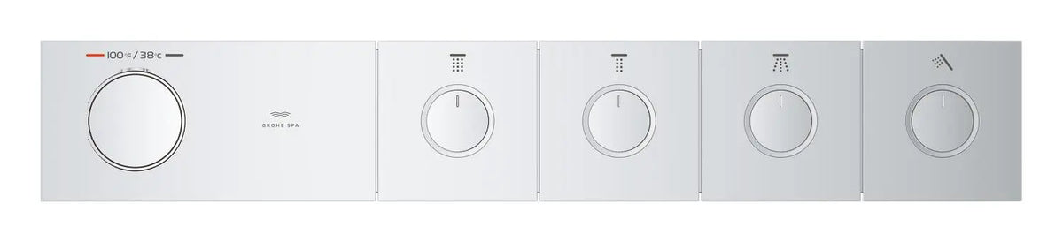 GROHE Rainshower Aqua Grohtherm Aqua Tiles 4 Outlet Thermostatic Trim – 10717