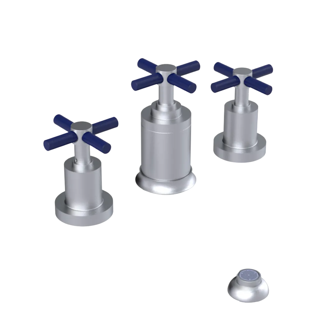 Rubinet Bidet Fitting with Spray, Diverter, and Vacuum Breaker (less drain) Satin Chrome