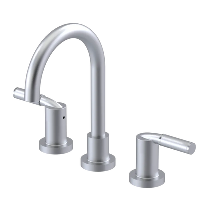 Rubinet Widespread Lav set (less drain) Satin Chrome