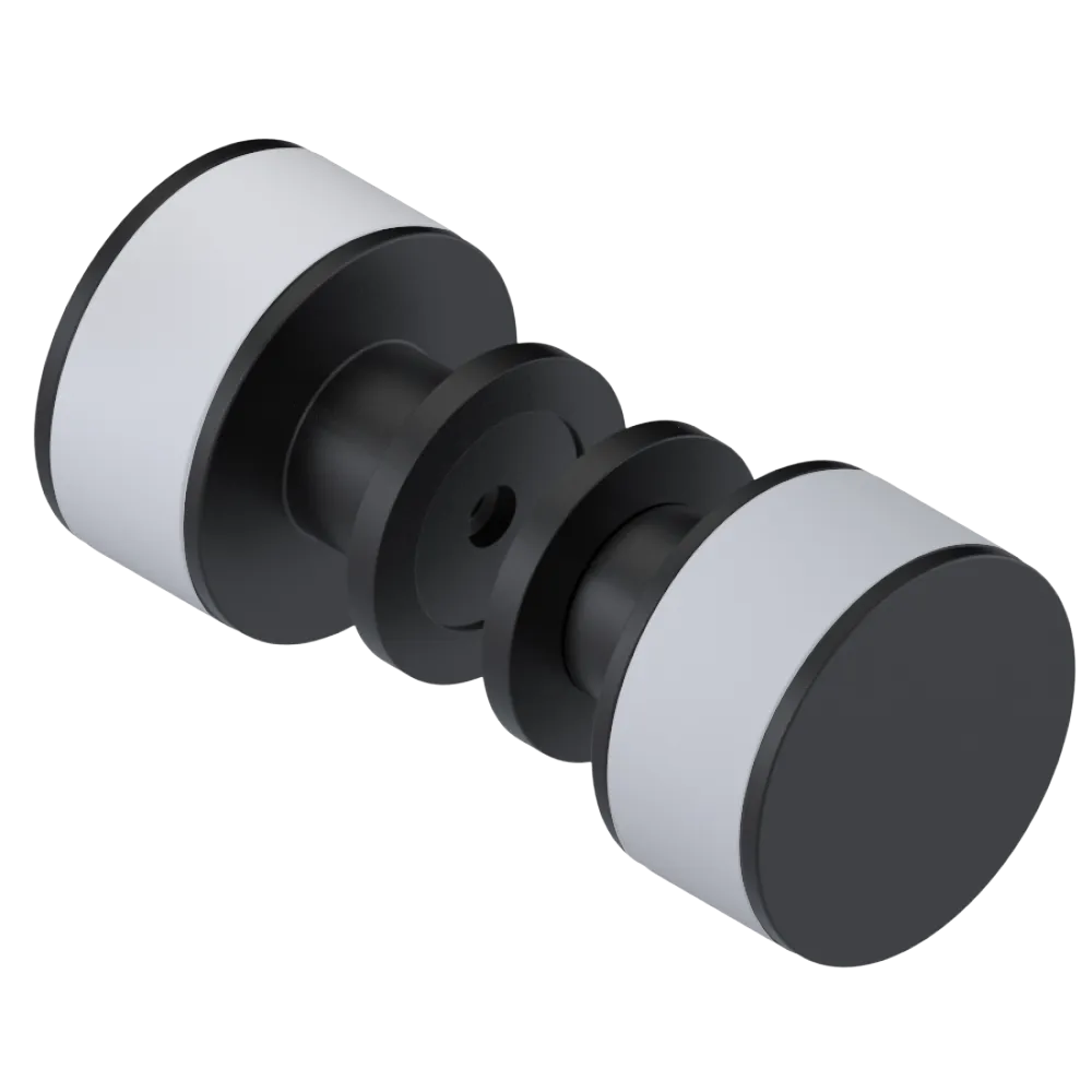 Rubinet Shower Door Knob (set) Matt Black