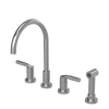Rubinet Widespread Kitchen Set with Hand Spray Satin Nickel