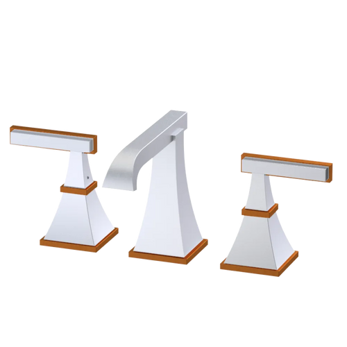Rubinet Widespread Lav. Set. (less drain) Satin Chrome