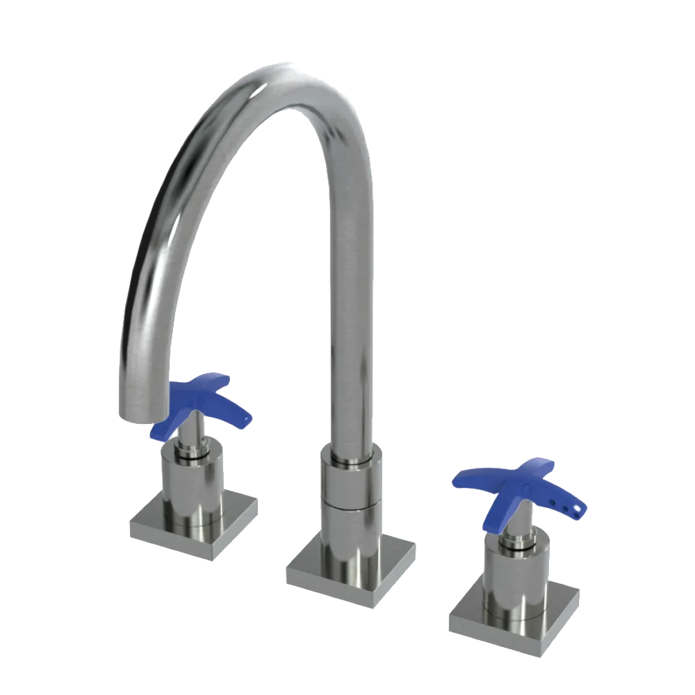 Rubinet Widespread Kitchen Set Satin Nickel