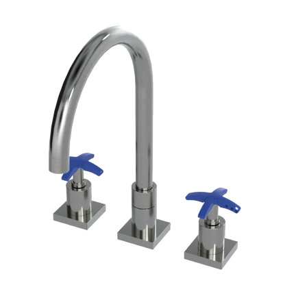 Rubinet Widespread Kitchen Set Satin Nickel