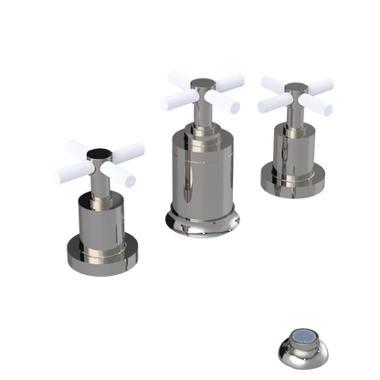 Rubinet Bidet Fitting with Spray, Diverter, and Vacuum Breaker (less drain) Polished Nickel