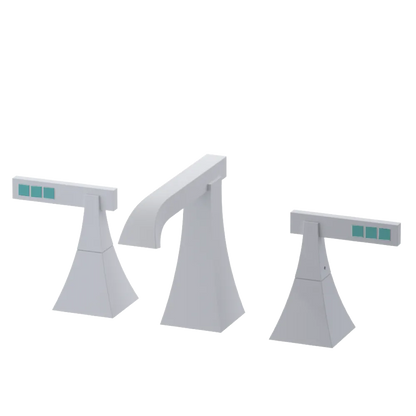 Rubinet Widespread Lav. Set. (less drain) Matt White