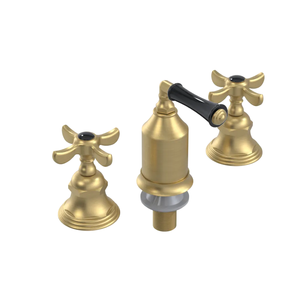 Rubinet Bidet Fitting with Spray, Diverter, and Vacum Breaker (Less Drain) Satin Gold