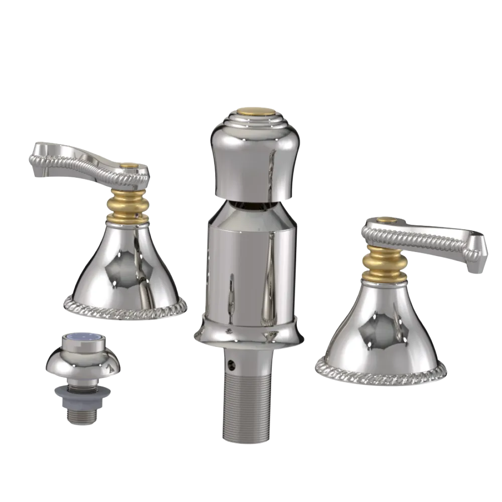 Rubinet Bidet Fitting with Spray, Diverter, and Vacum Breaker (Less Drain) Polished Nickel