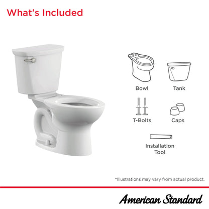 American Standard Cadet® PRO Two-Piece 1.28 gpf/4.8 Lpf Chair Height Elongated Toilet Less Seat