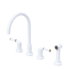 Rubinet Widespread Kitchen Set with Hand Spray White