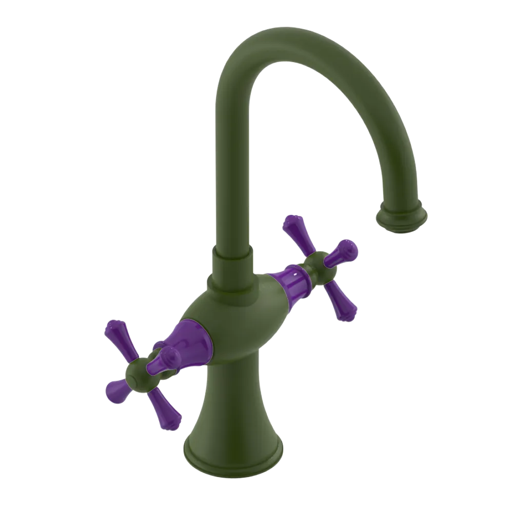 Rubinet Single Hole Dual Handle Lav. Set. (less drain) Green Envy