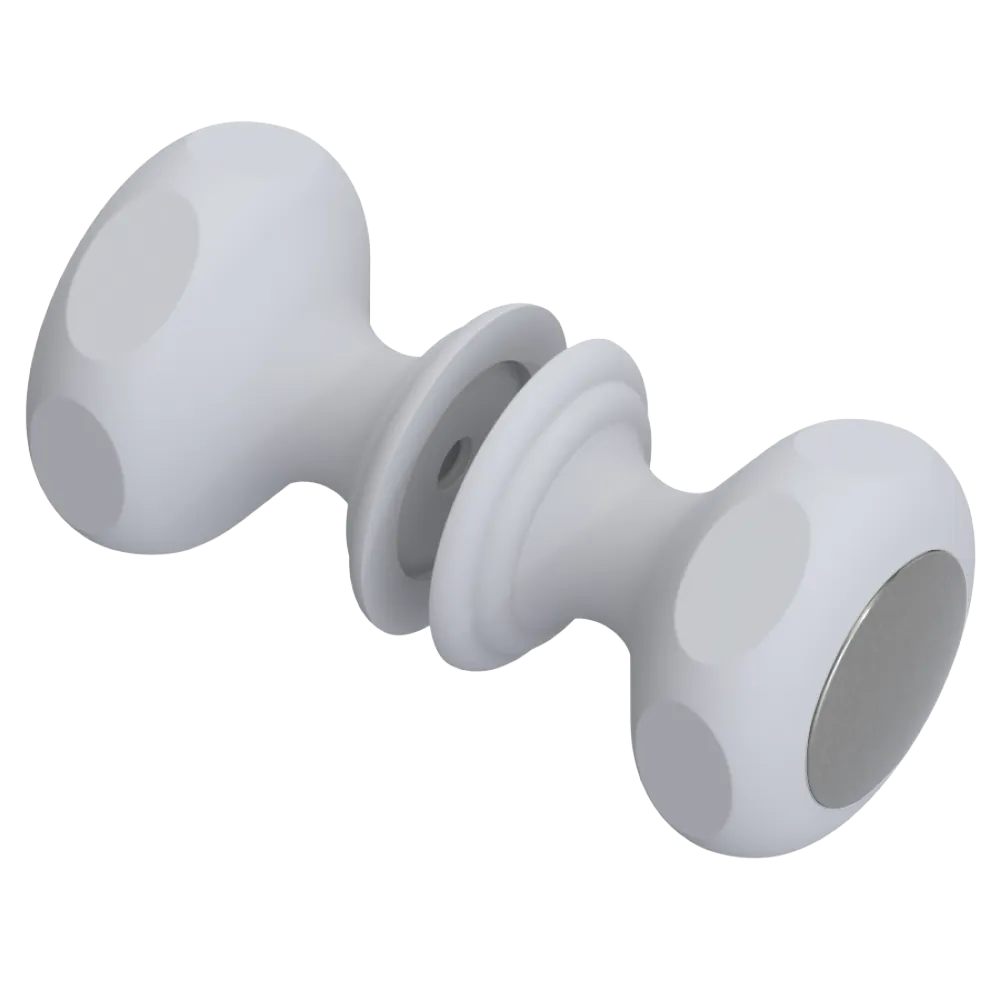 Rubinet Shower Door Knob (set) Matt White