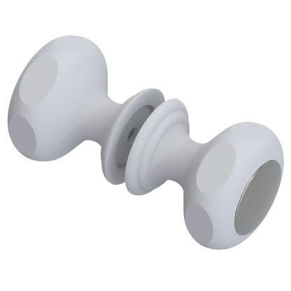 Rubinet Shower Door Knob (set) Matt White