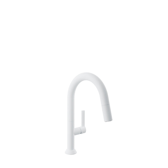 Baril Single-hole bar / prep kitchen faucet with 2-function pull-down spray