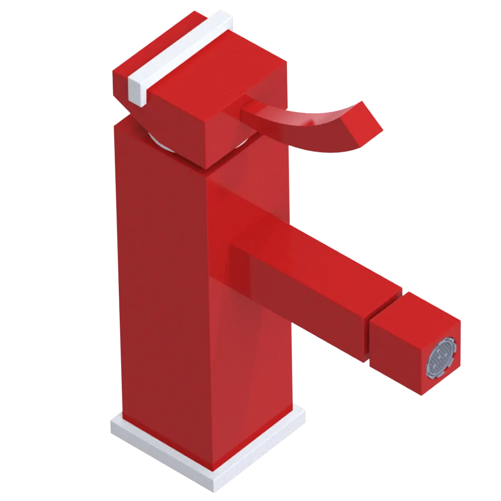 Rubinet Single Control Bidet Fitting (less drain) Red