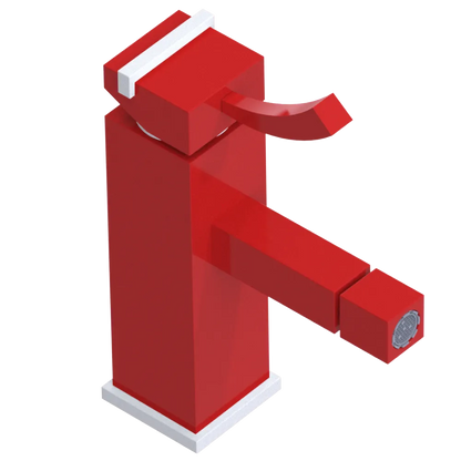 Rubinet Single Control Bidet Fitting (less drain) Red