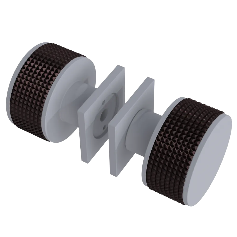Rubinet Shower Door Knob (set) Matt White