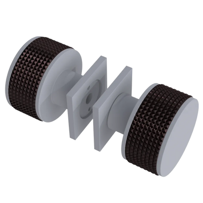 Rubinet Shower Door Knob (set) Matt White